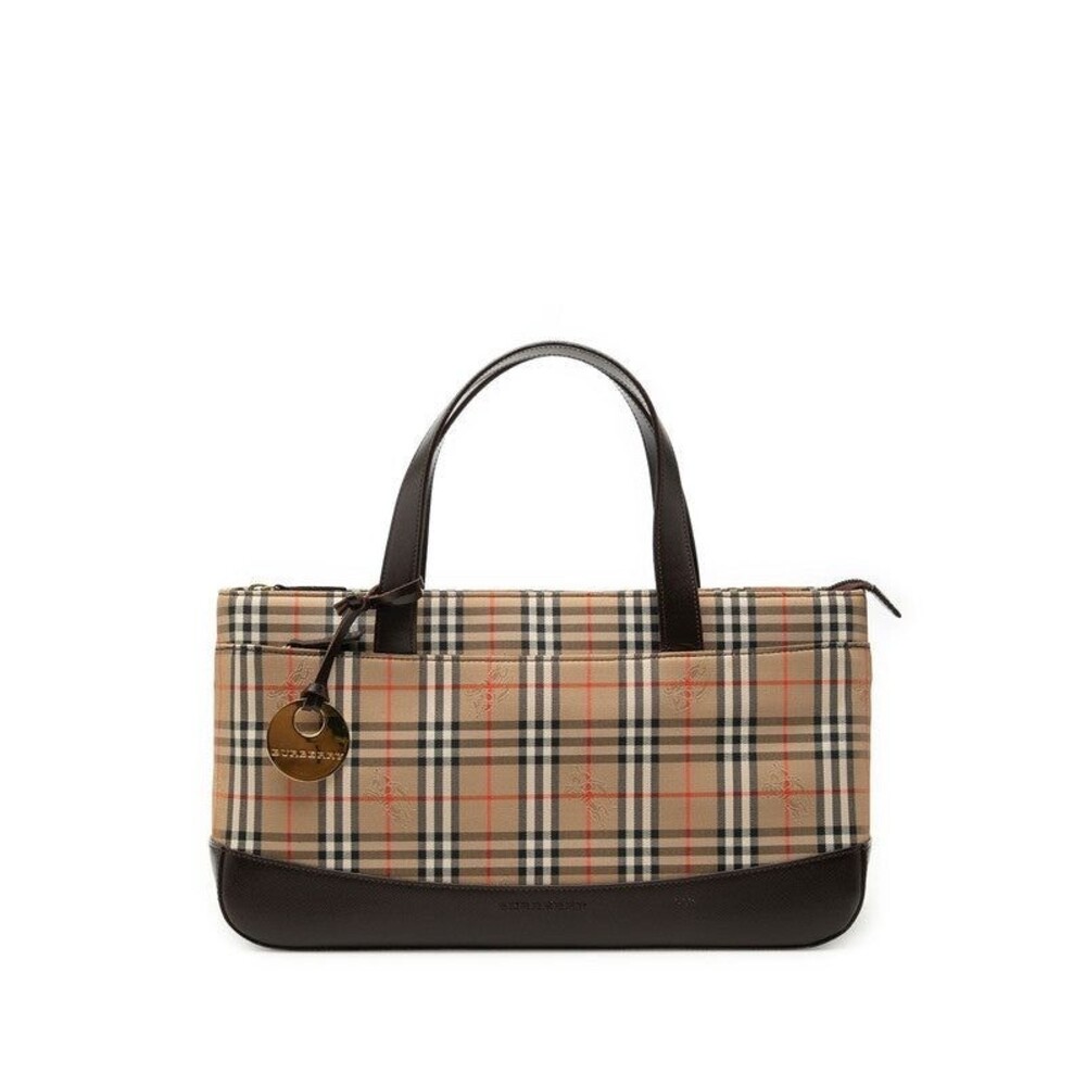Burberry Nova Check Shadow Horse Handbag Beige
